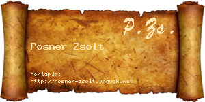 Posner Zsolt névjegykártya